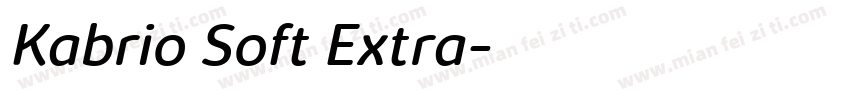 Kabrio Soft Extra字体转换